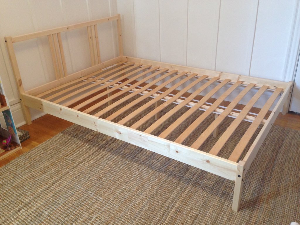 ikea wooden single bed frame