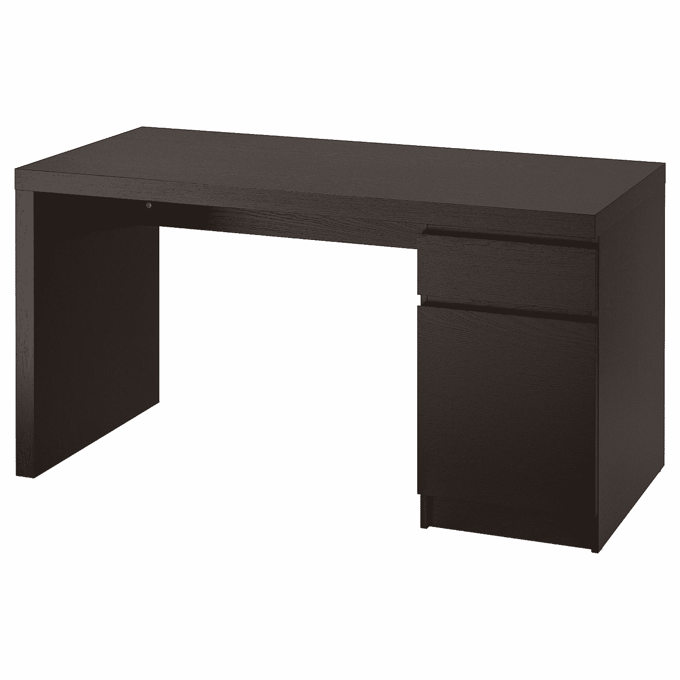 MALM Desk, black-brown