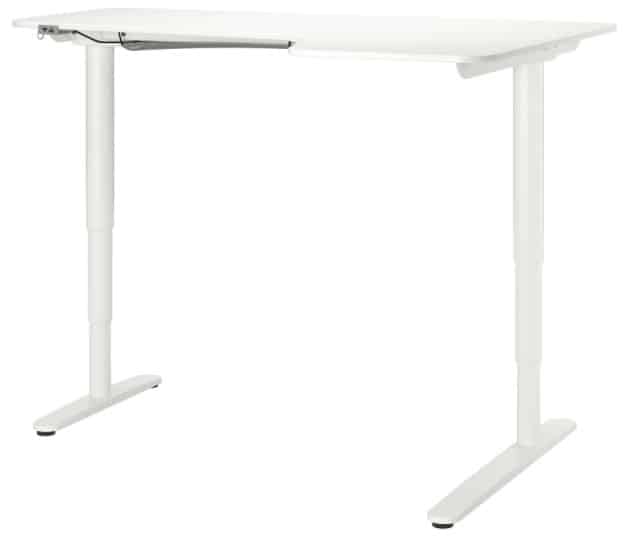 BEKANT Corner Sit Stand Desk, Right 63 x 43 1 4”