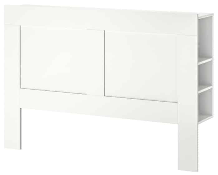 BRIMNES Headboard with Storage Compartment White