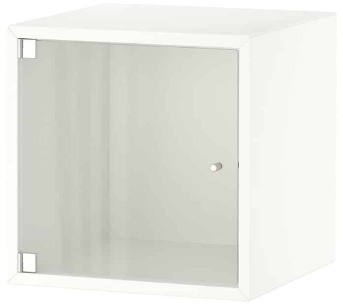 EKET Wall Cabinet, Glass Door 13 3 4 x 13 3 4 x 13 3 4”