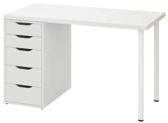 LINNMON ALEX Table, White 47 1 4 x 23 5 8”