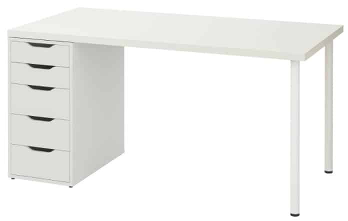 LINNMON ALEX Table, White 59 x 29 1 2”