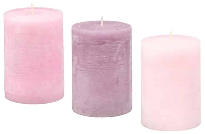 LUGGA Block Candle, Romance Pink Scented