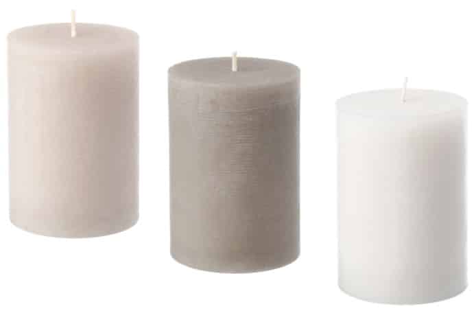 LUGGA Block Candle, Soft Vanilla Scented