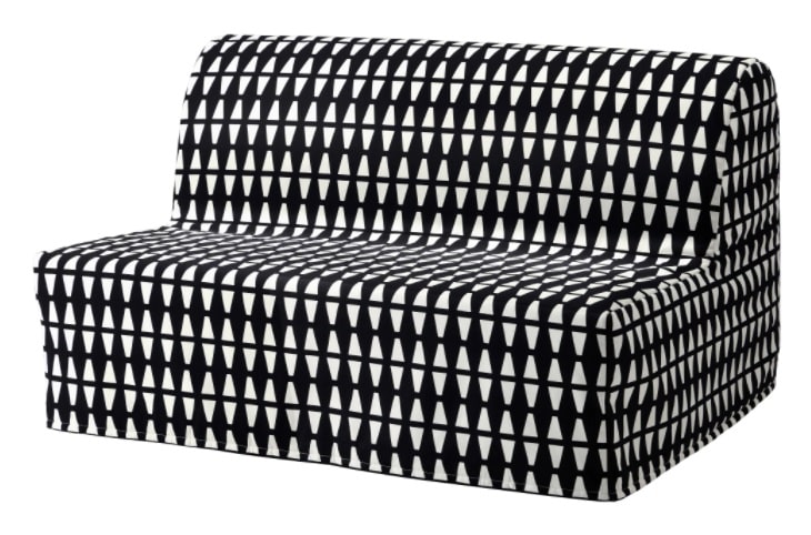 LYCKSELE LÖVÅS Sleeper sofa, Ebbarp black white