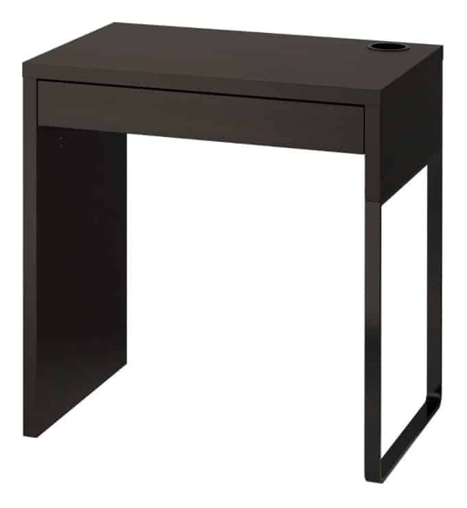 MICKE Black-Brown Desk 28 3 4x19 5 8