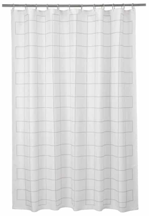 IKEA SOMMARMALVA Shower curtain White & Grey Butterfly Design 180 x 180 cm