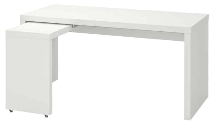 MALM Desk with pull-out panel