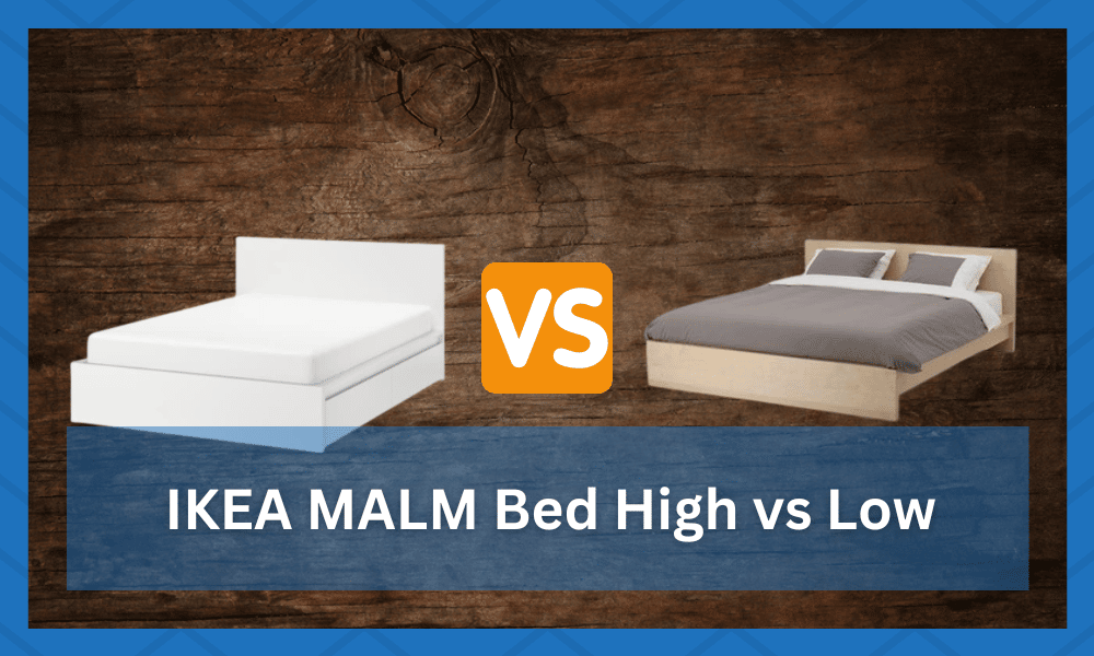 ikea malm bed low vs high