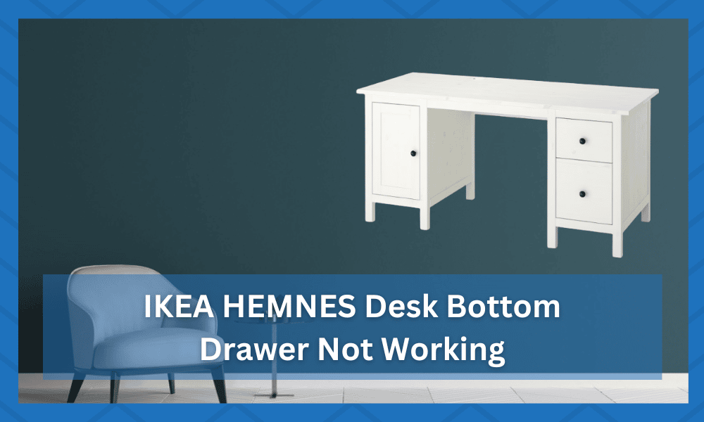 ikea hemnes desk bottom drawer not working