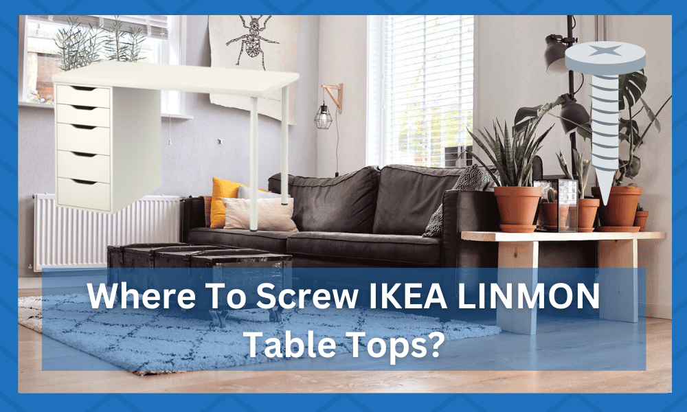 where to screw ikea linnmon table tops