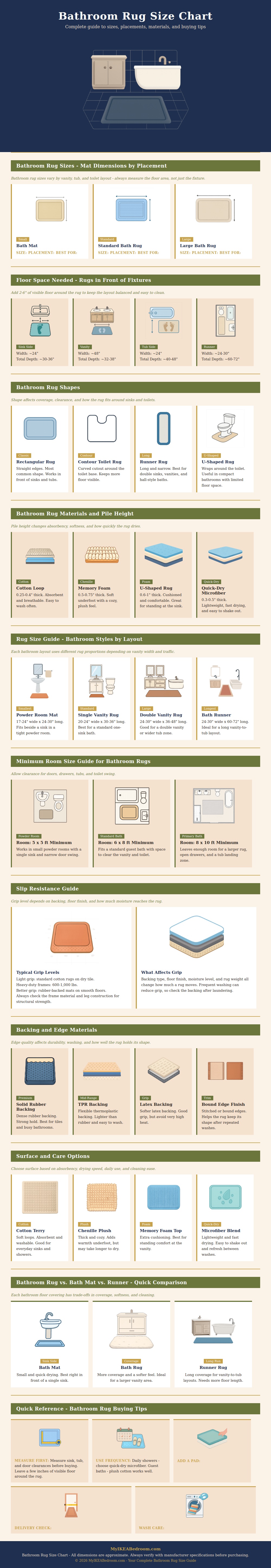 Bathroom Rug Size Chart