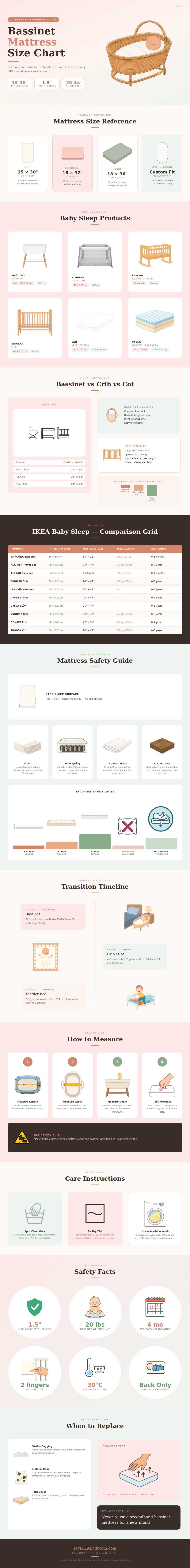 Bassinet Mattress Size Chart