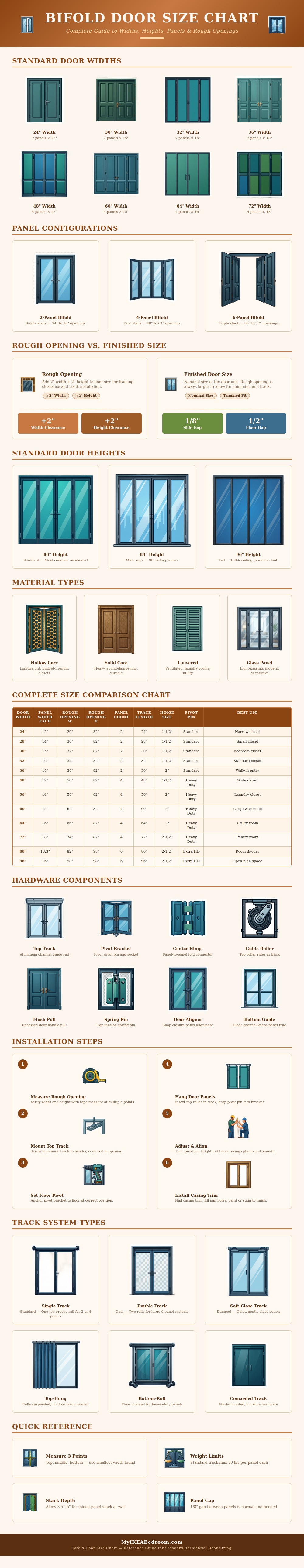 Bifold Door Size Chart