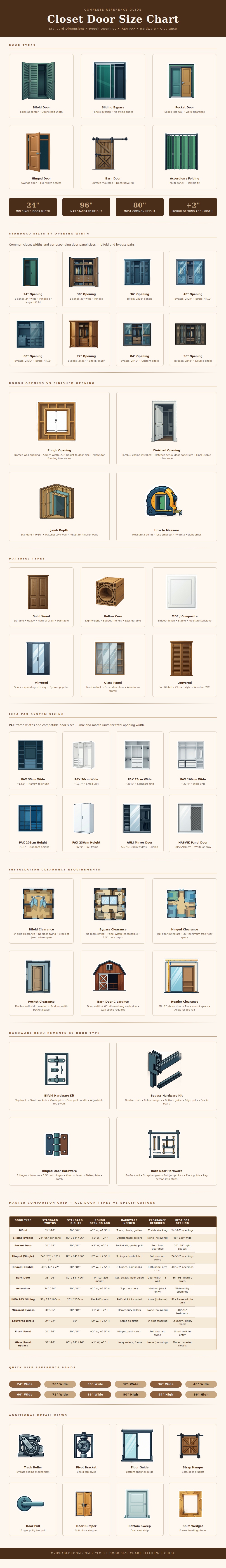 Closet Door Size Chart