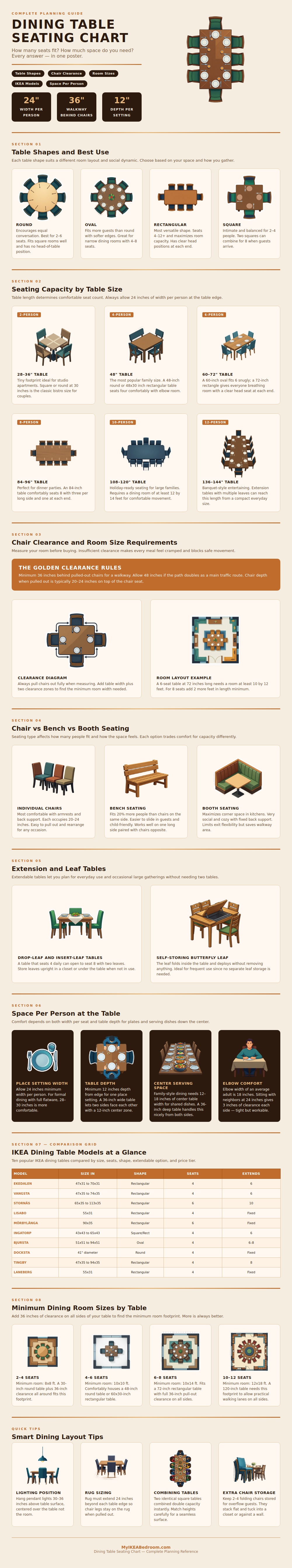 Dining Table Seating Chart