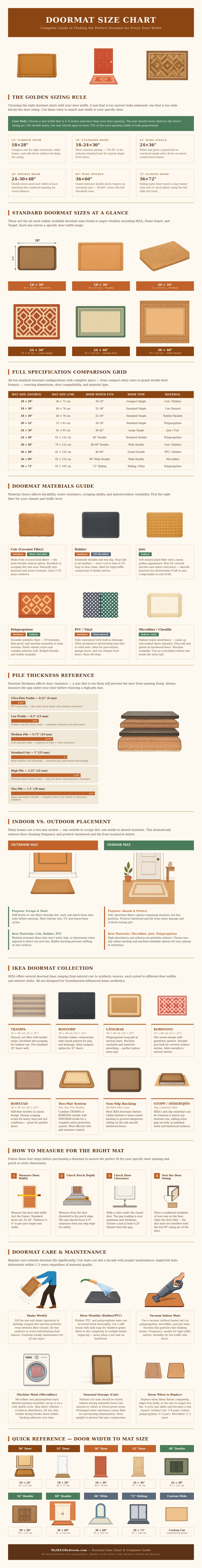 Doormat Size Chart