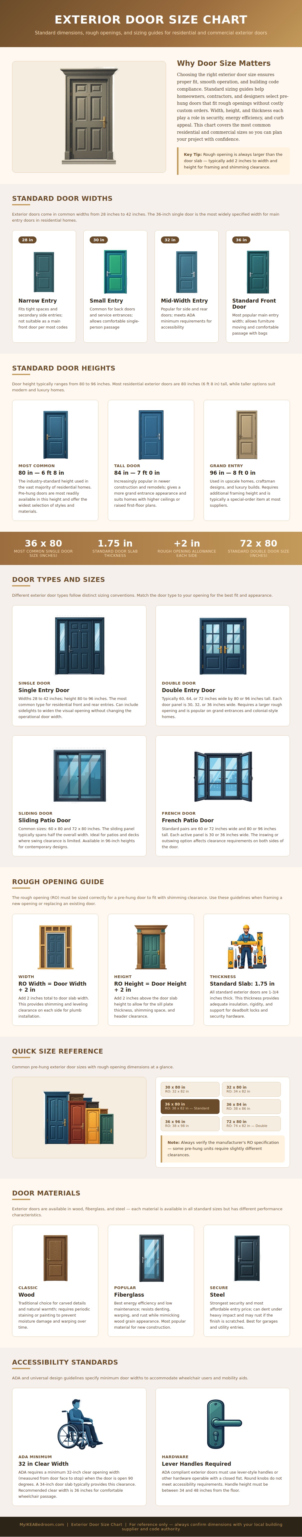 Exterior Door Size Chart
