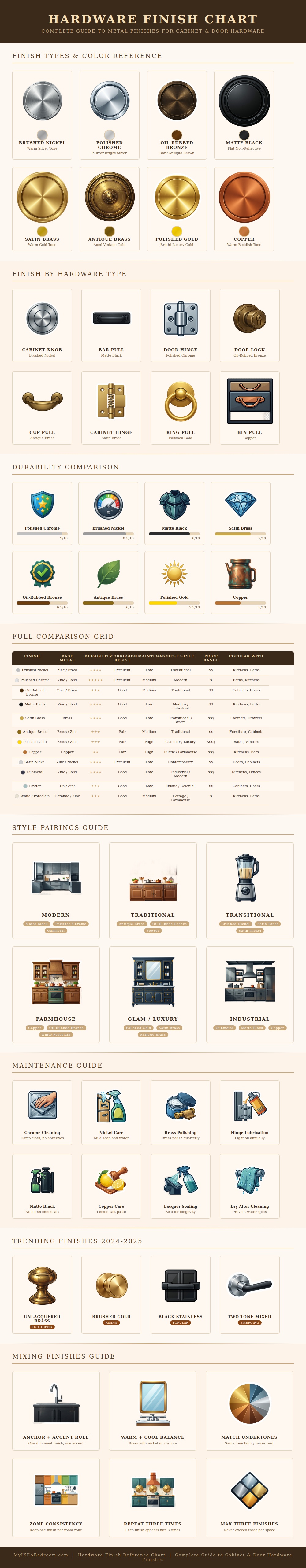 Hardware Finish Chart