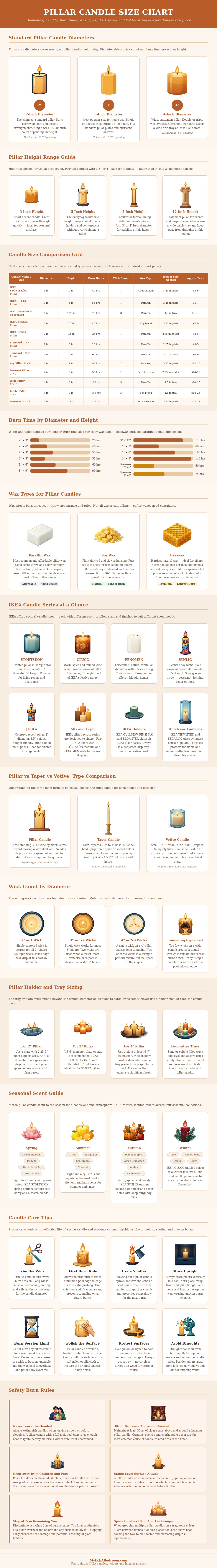 Pillar Candle Size Chart