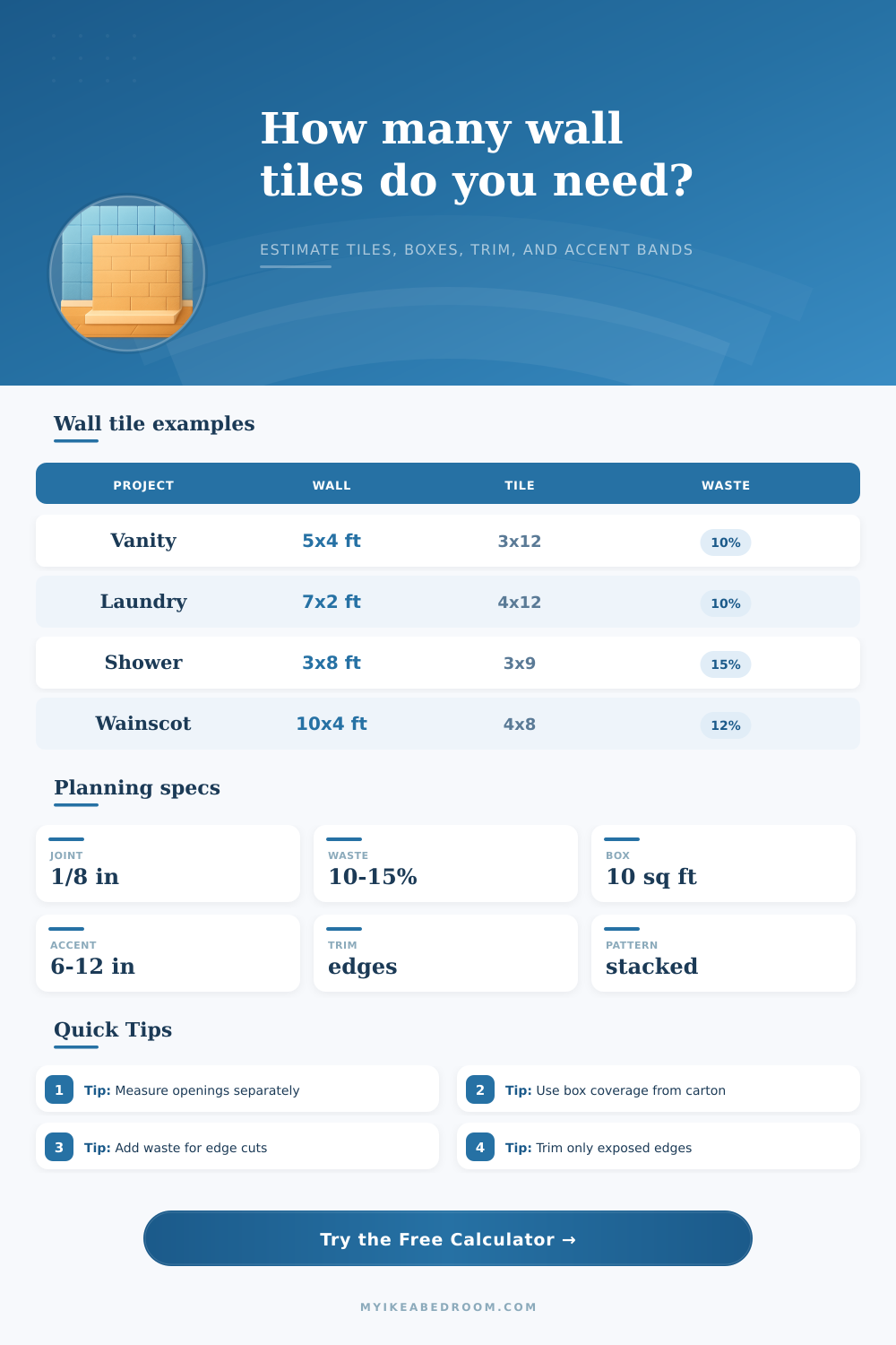 Wall Tile Calculator