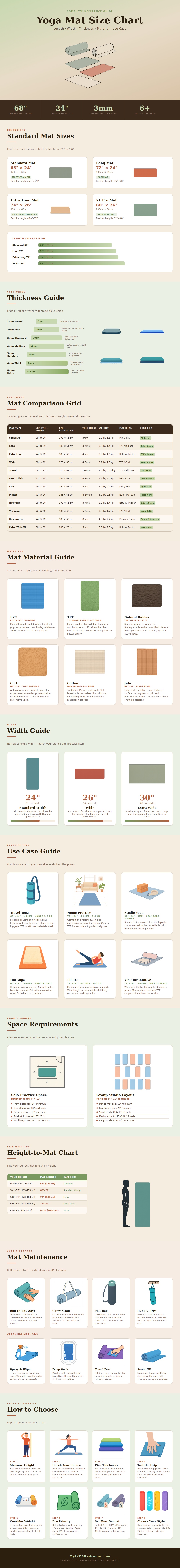 Yoga Mat Size Chart