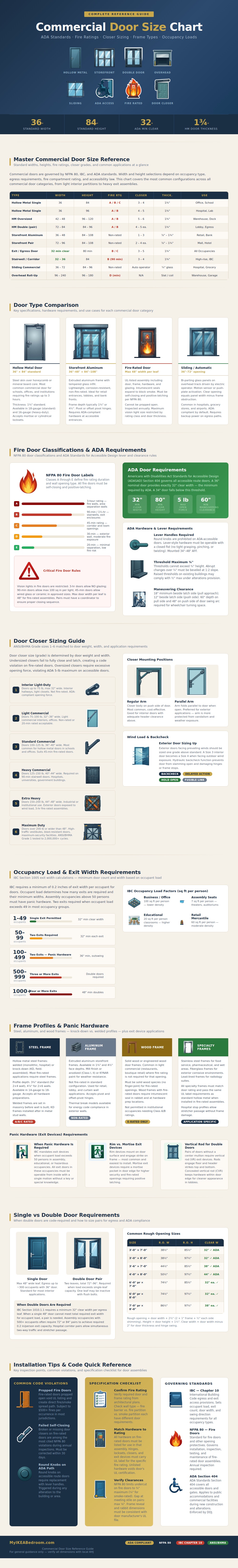 Commercial Door Size Chart