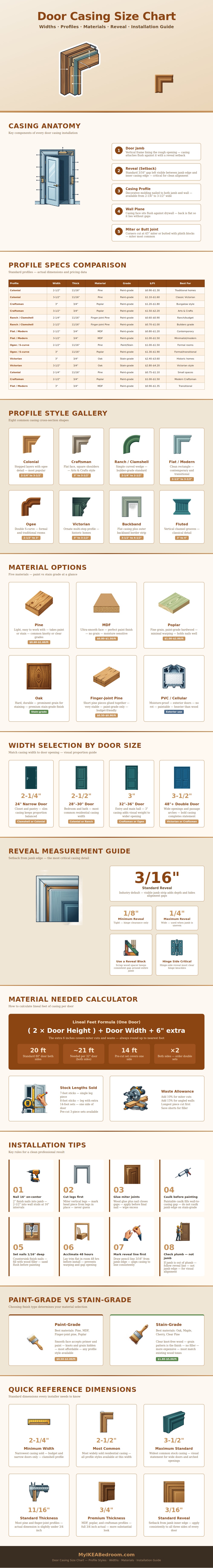 Door Casing Size Chart