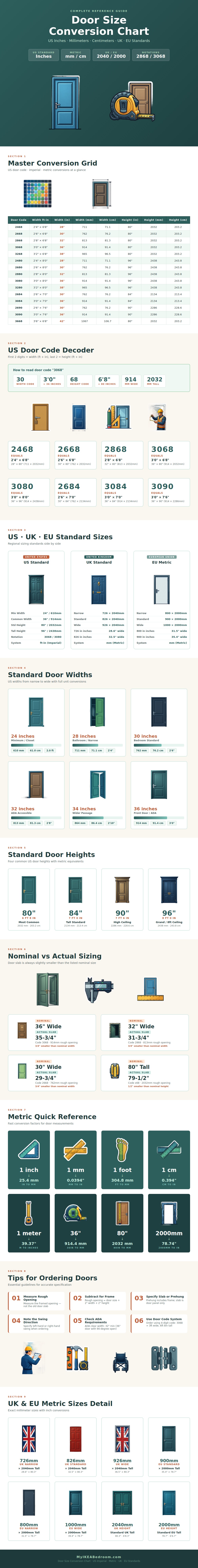 Door Size Conversion Chart