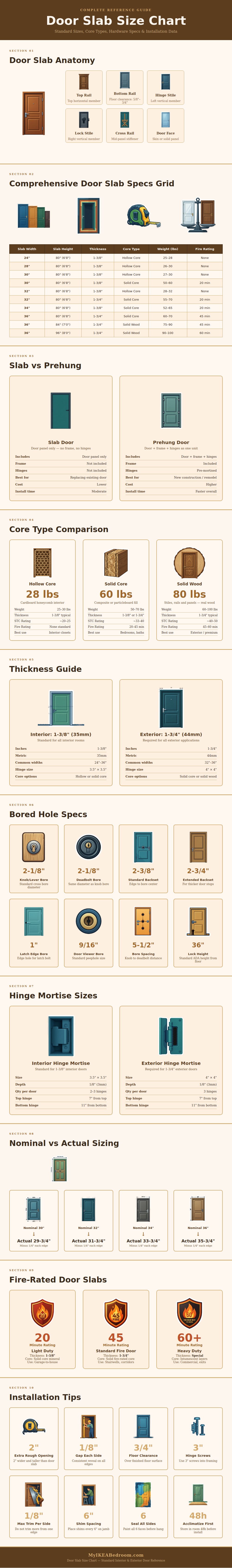Door Slab Size Chart