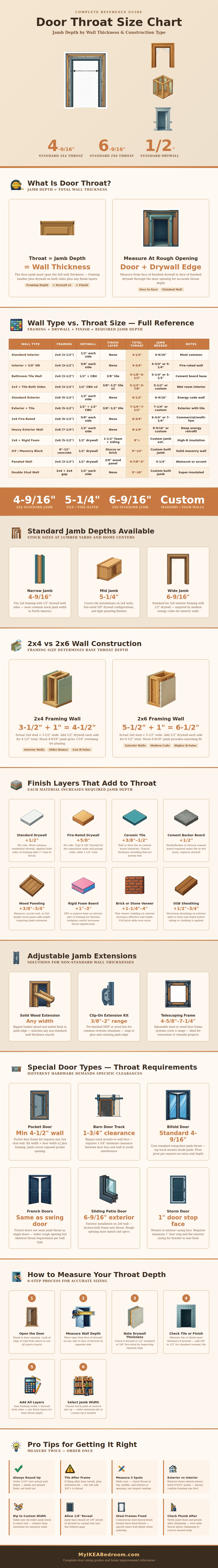 Door Throat Size Chart