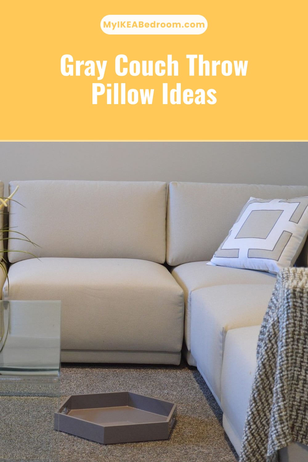 Gray Couch Throw Pillow Ideas