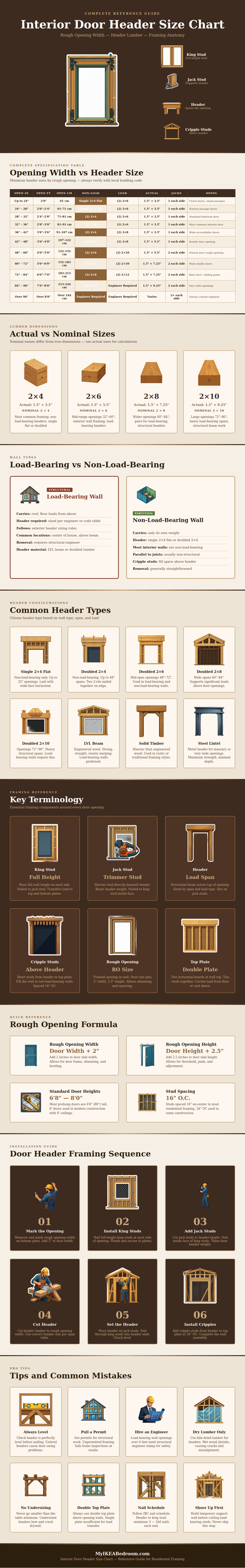 Interior Door Header Size Chart