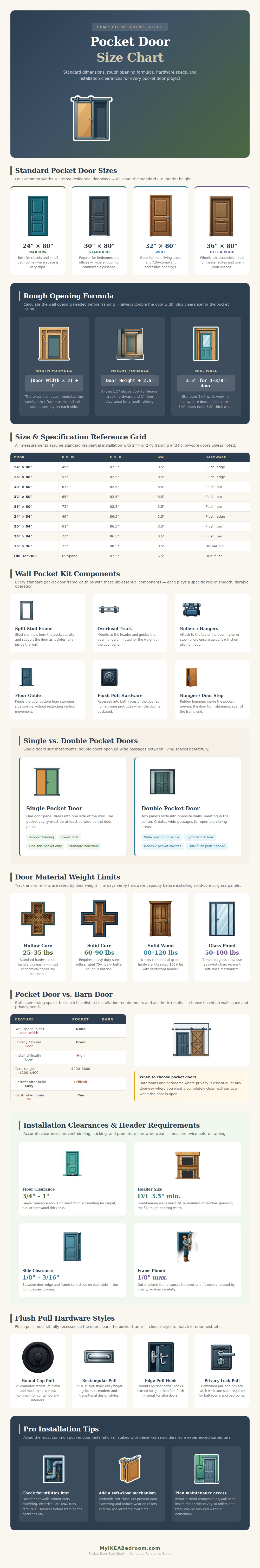 Pocket Door Size Chart