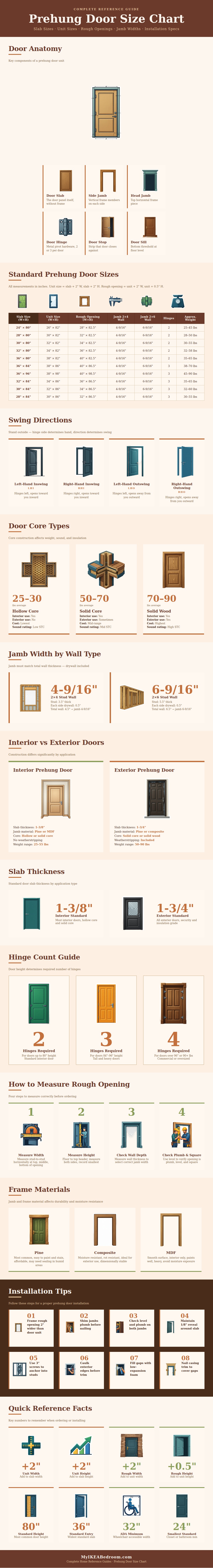 Prehung Door Size Chart